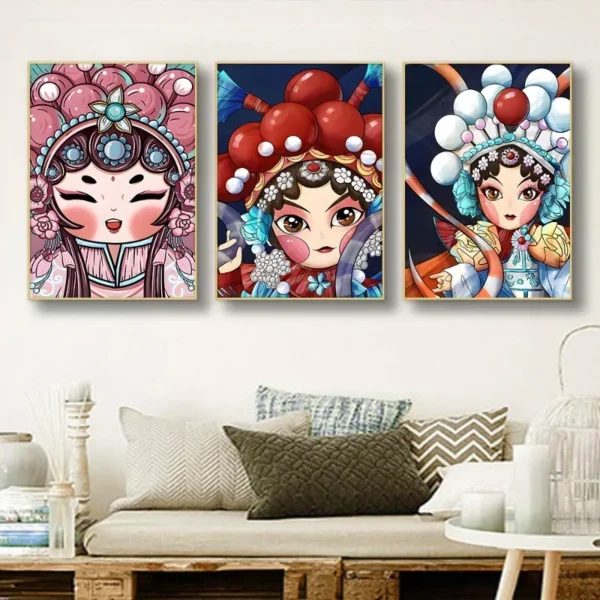 Chinese Opera Canvas Wall Art